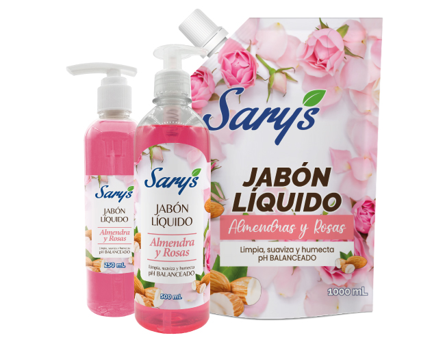 SARY'S JABON LÍQUIDO ALMENDRA Y ROSAS