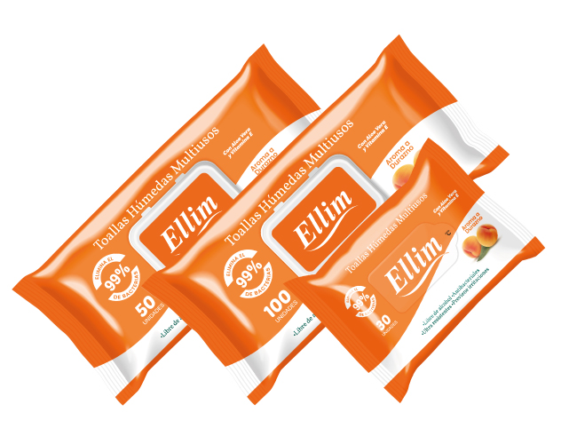 ELLIM TOALLAS HÚMEDAS ANTIBACTERIALES